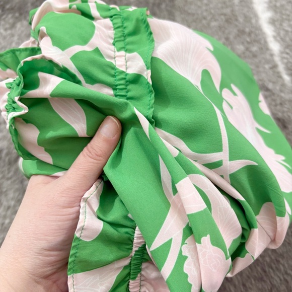 Melloday Floral Tie Neck Blouse Small - Picture 6 of 9